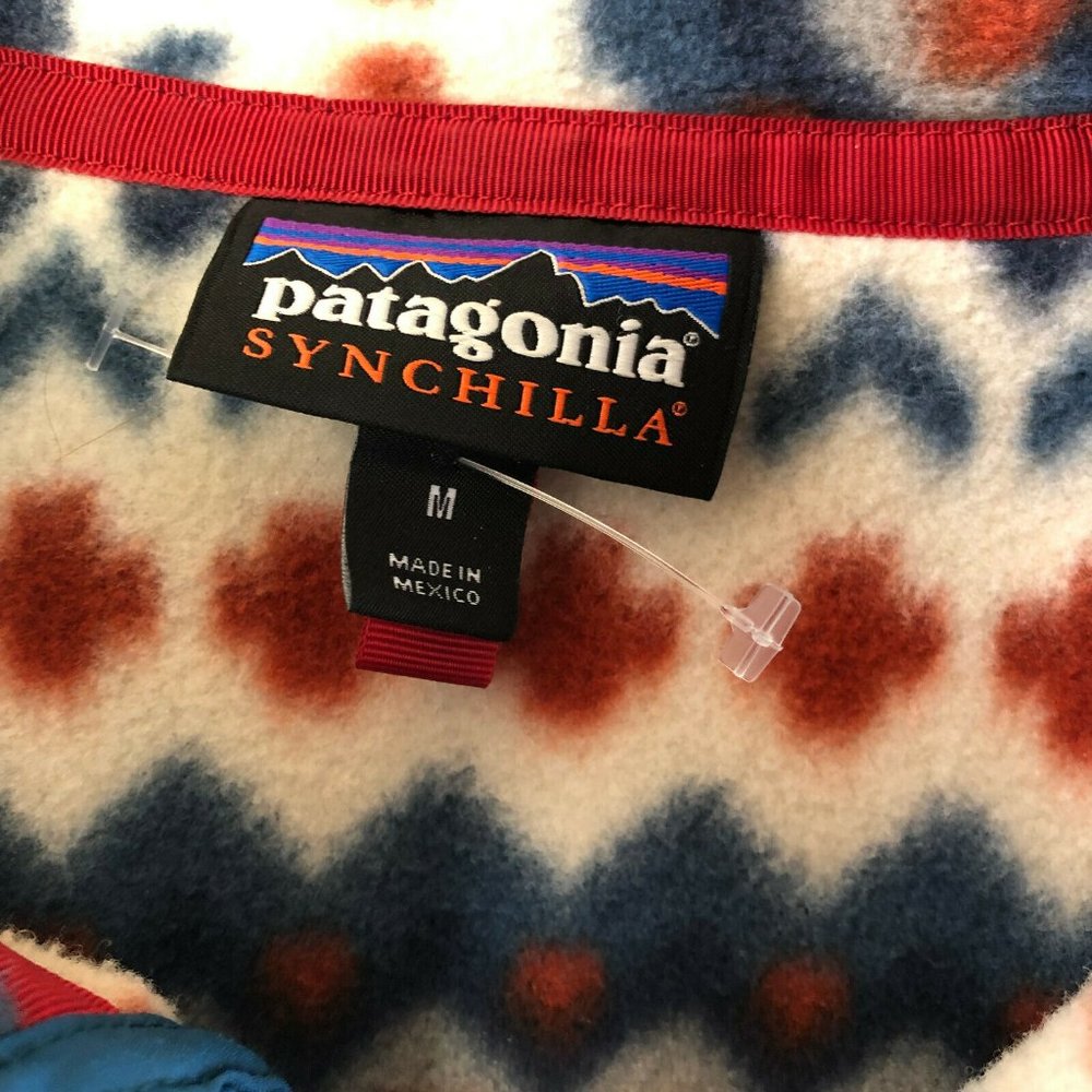 Patagonia Synchilla Snap T Fleece Pullover Cliff Underwater Blue Men's Size M - Picture 9 of 12